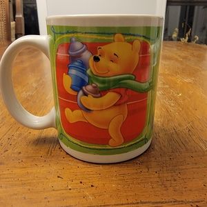 Vintage Winnie the Pooh Winter Themed Coffee Mug